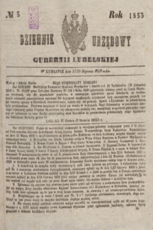 Dziennik Urzędowy Gubernii Lubelskiej. 1853, No. 5 (29 stycznia)