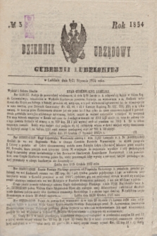 Dziennik Urzędowy Gubernii Lubelskiej. 1854, No 3 (20 stycznia)