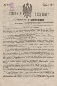 Dziennik Urzędowy Gubernii Lubelskiej. 1854, No 49 (9 grudnia) + dod.