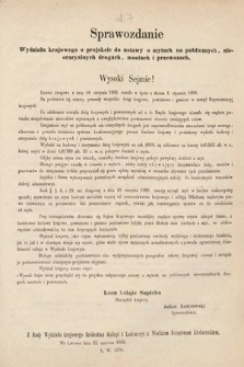 [Kadencja II, sesja II, al. 7] Alegata do Sprawozdań Stenograficznych z Drugiej Sesji Drugiego Peryodu Sejmu Galicyjskiego z roku 1868. Alegat 7