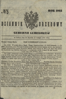 Dziennik Urzędowy Gubernii Lubelskiej. 1861, № 5 (2 lutego) + dod.