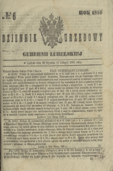 Dziennik Urzędowy Gubernii Lubelskiej. 1861, № 6 (9 lutego) + dod.