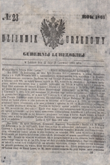 Dziennik Urzędowy Gubernii Lubelskiej. 1861, № 23 (8 czerwca) + dod.