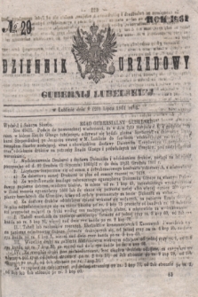 Dziennik Urzędowy Gubernii Lubelskiej. 1861, № 29 (20 lipca) + dod.