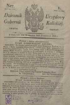 Dziennik Urzędowy Gubernji Kaliskiéy. 1841, Ner 1 (2 stycznia) + dod.