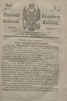 Dziennik Urzędowy Gubernji Kaliskiéy. 1841, Ner 5 (30 stycznia) + dod.