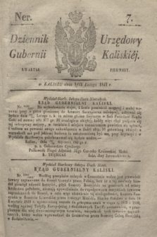 Dziennik Urzędowy Gubernji Kaliskiéy. 1841, Ner 7 (13 lutego) + dod.