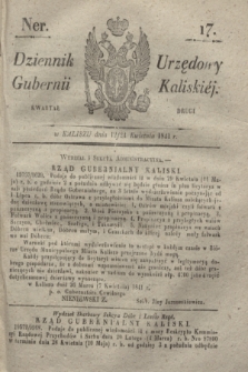 Dziennik Urzędowy Gubernji Kaliskiéy. 1841, Ner 17 (24 kwietnia) + dod.