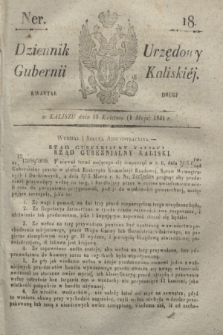 Dziennik Urzędowy Gubernji Kaliskiéy. 1841, Ner 18 (1 maja) + dod.