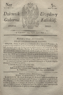Dziennik Urzędowy Gubernji Kaliskiéy. 1841, Ner 31 (19/31 lipca) + dod.