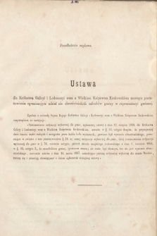 [Kadencja II, sesja II, al. 16] Alegata do Sprawozdań Stenograficznych z Drugiej Sesji Drugiego Peryodu Sejmu Galicyjskiego z roku 1868. Alegat 16