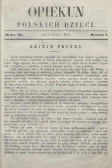 Opiekun Polskich Dzieci. R.1, nr 2 (2 sierpnia 1867)