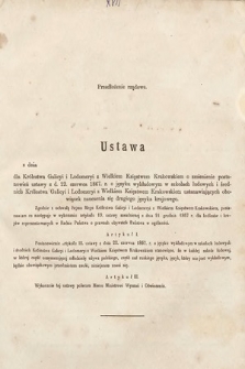 [Kadencja II, sesja II, al. 17] Alegata do Sprawozdań Stenograficznych z Drugiej Sesji Drugiego Peryodu Sejmu Galicyjskiego z roku 1868. Alegat 17