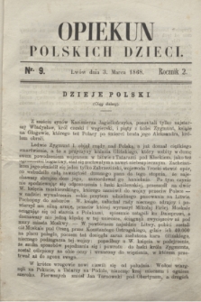 Opiekun Polskich Dzieci. R.2, nr 9 (3 marca 1868)