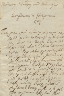 Korespondencja Adama Chmary z lat 1746-1791. T. 3, Listy z 1749 r.