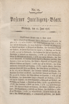 Posener Intelligenz-Blatt. 1816, No. 13 (12 Juni) + dod.