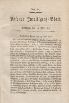 Posener Intelligenz-Blatt. 1816, No. 15 (19 Juni) + dod.