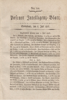 Posener Intelligenz-Blatt. 1816, No. 20 (6 Juli)