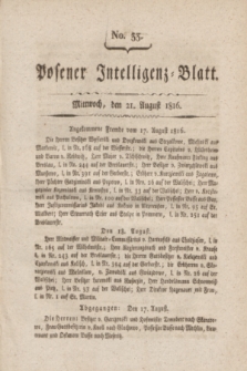 Posener Intelligenz-Blatt. 1816, No. 33 (21 August)