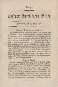 Posener Intelligenz-Blatt. 1816, No. 34 (24 August)