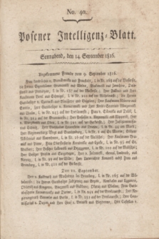 Posener Intelligenz-Blatt. 1816, No. 40 (14 September)