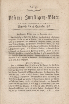Posener Intelligenz-Blatt. 1816, No. 41 (18 September)