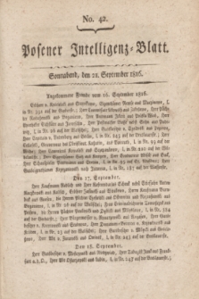 Posener Intelligenz-Blatt. 1816, No. 42 (21 September) + dod.