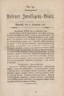 Posener Intelligenz-Blatt. 1816, No. 43 (25 September)