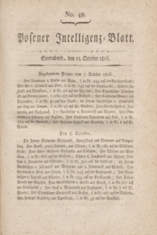 Posener Intelligenz-Blatt. 1816, No. 48 (12 October) + dod.
