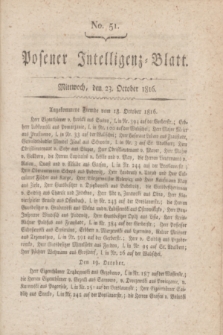 Posener Intelligenz-Blatt. 1816, No. 51 (23 October)