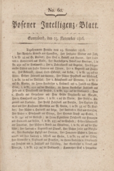 Posener Intelligenz-Blatt. 1816, No. 60 (23 November)