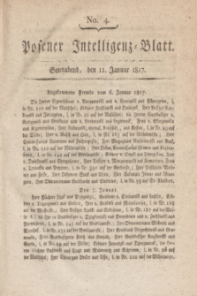 Posener Intelligenz-Blatt. 1817, No. 4 (11 Januar)