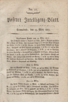 Posener Intelligenz-Blatt. 1817, No. 22 (15 März)