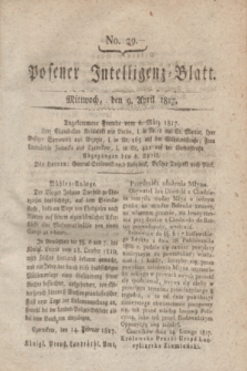 Posener Intelligenz-Blatt. 1817, No. 29 (9 April)