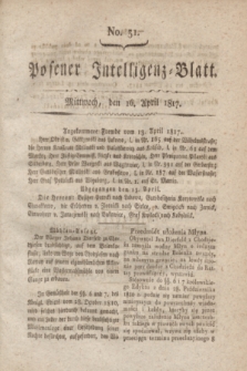 Posener Intelligenz-Blatt. 1817, No. 31 (16 April)
