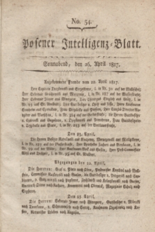 Posener Intelligenz-Blatt. 1817, No. 34 (26 April)