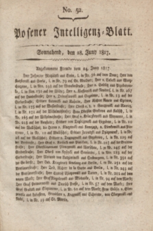 Posener Intelligenz-Blatt. 1817, No. 52 (28 Juny) + dod.