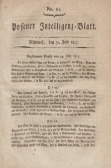 Posener Intelligenz-Blatt. 1817, No. 61 (30 Juli)