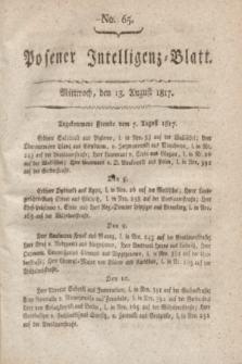 Posener Intelligenz-Blatt. 1817, No. 65 (13 August)