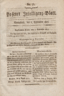 Posener Intelligenz-Blatt. 1817, No. 72 (6 September)