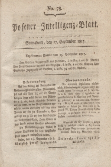 Posener Intelligenz-Blatt. 1817, No. 78 (27 September) + dod.
