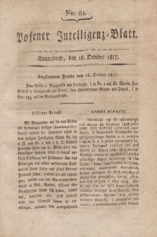 Posener Intelligenz-Blatt. 1817, No. 84 (18 October)