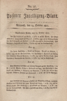 Posener Intelligenz-Blatt. 1817, No. 87 (29 October) + dod.