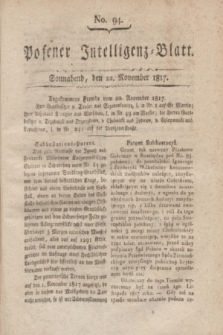 Posener Intelligenz-Blatt. 1817, No. 94 (22 November) + dod.