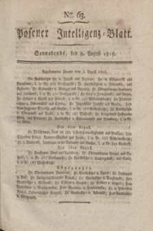 Posener Intelligenz-Blatt. 1818, Nro. 63 (8 August) + dod.