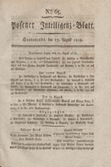 Posener Intelligenz-Blatt. 1818, Nro. 65 (15 August) + dod.