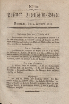 Posener Intelligenz-Blatt. 1818, Nro. 72 (9 September) + dod.