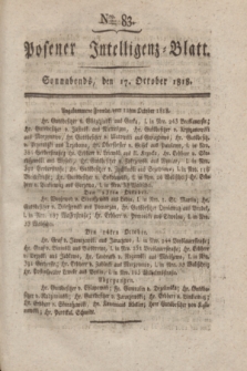 Posener Intelligenz-Blatt. 1818, Nro. 83 (17 October)