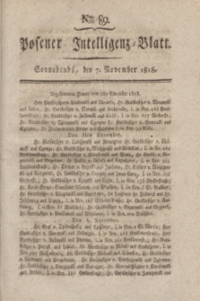 Posener Intelligenz-Blatt. 1818, Nro. 89 (7 November)