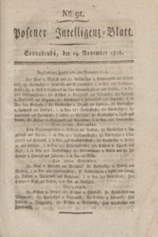Posener Intelligenz-Blatt. 1818, Nro. 91 (14 November) + dod.